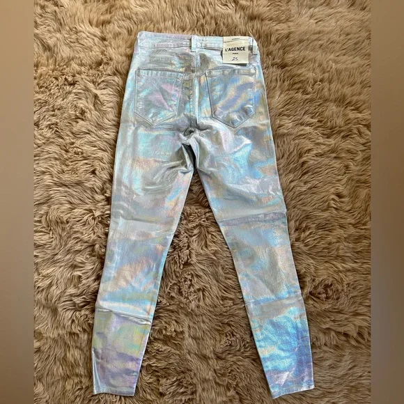 L’AGENCE Margot Skinny Jeans (Metallic)